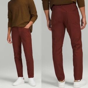 Lululemon Utilitech ABC Slim Fit Pants Mens Size 32 Style LM5ABOS Brown Trousers